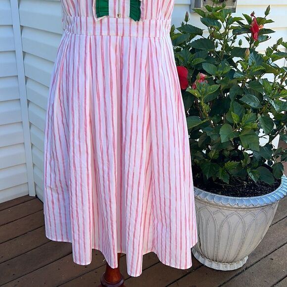 Wayward Fancies Women’s M Preppy pink & Green Retro inspired midi dress - Picture 5 of 16